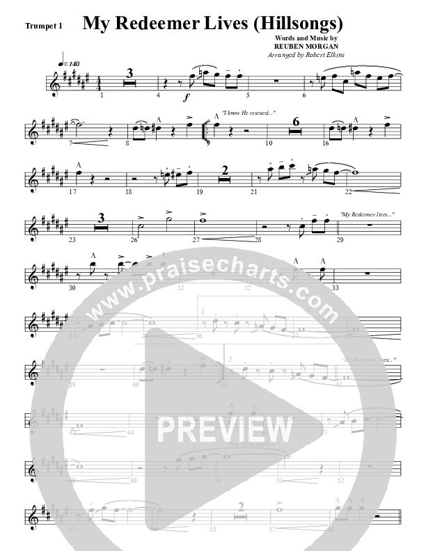 My Redeemer Lives Trumpet 1 (G3 Worship)