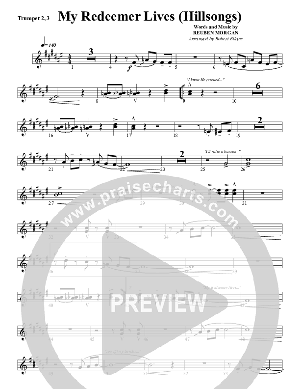 My Redeemer Lives Trumpet 2/3 (G3 Worship)