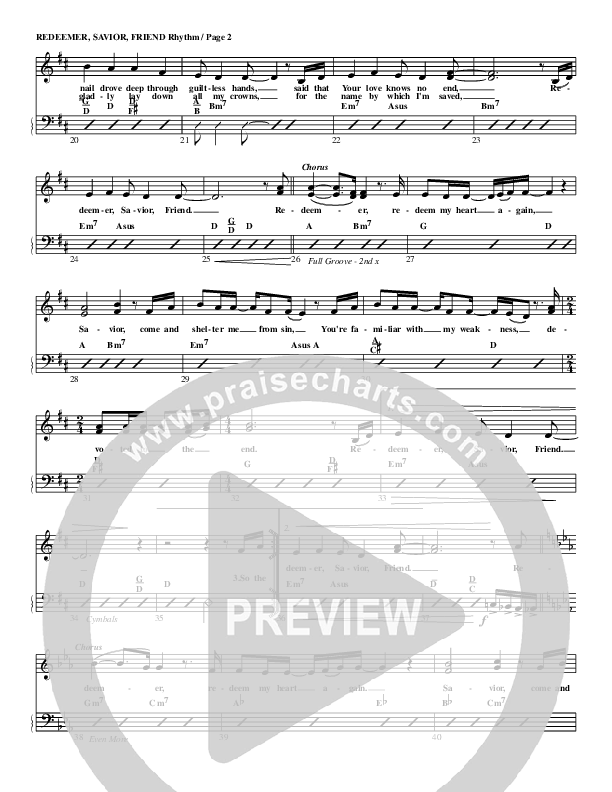 Redeemer Savior Friend Percussion (G3 Worship)