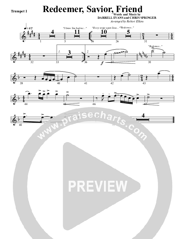 Redeemer Savior Friend Trumpet 1 (G3 Worship)