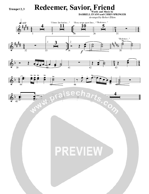 Redeemer Savior Friend Trumpet 2/3 (G3 Worship)