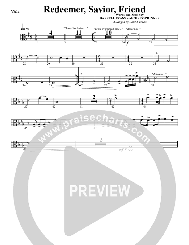 Redeemer Savior Friend Viola (G3 Worship)