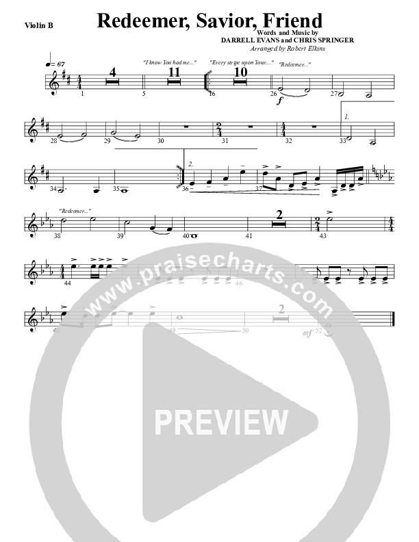 Redeemer Savior Friend Violin 2 (G3 Worship)