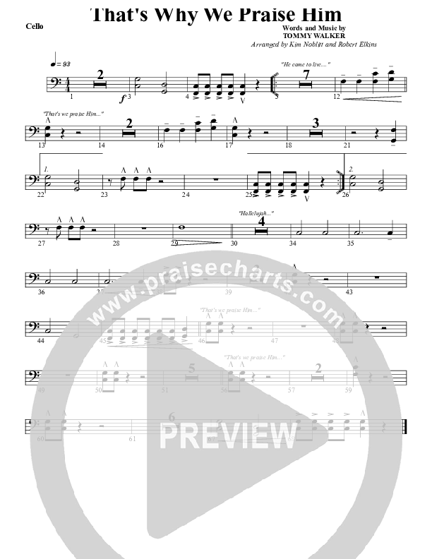 That's Why We Praise Him Cello (G3 Worship)