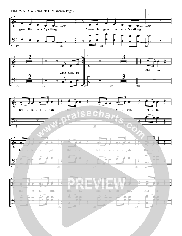 That's Why We Praise Him Choir Sheet (G3 Worship)