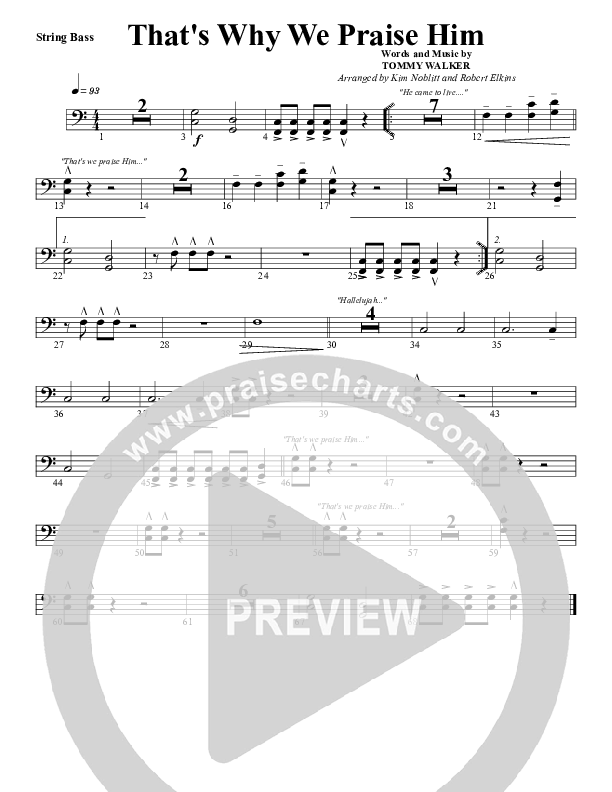 That's Why We Praise Him Double Bass (G3 Worship)