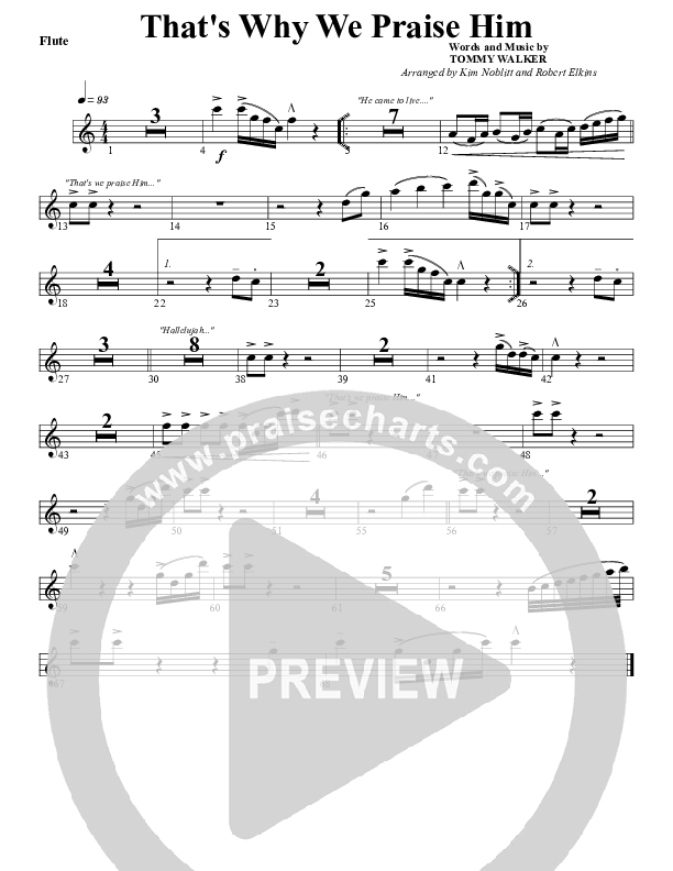 That's Why We Praise Him Flute (G3 Worship)