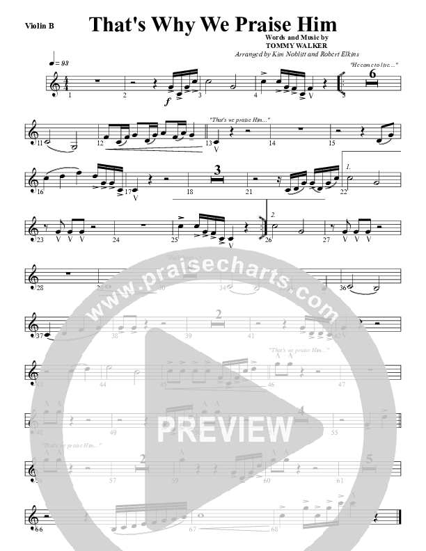 That's Why We Praise Him Violin 2 (G3 Worship)