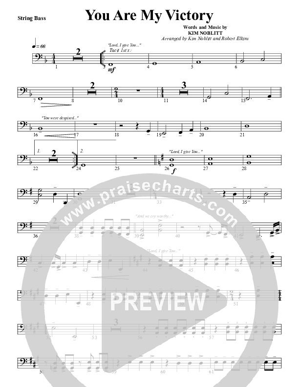 You Are My Victory Double Bass (G3 Worship)