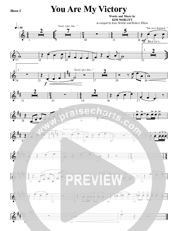 You Are My Victory French Horn 2 (G3 Worship)