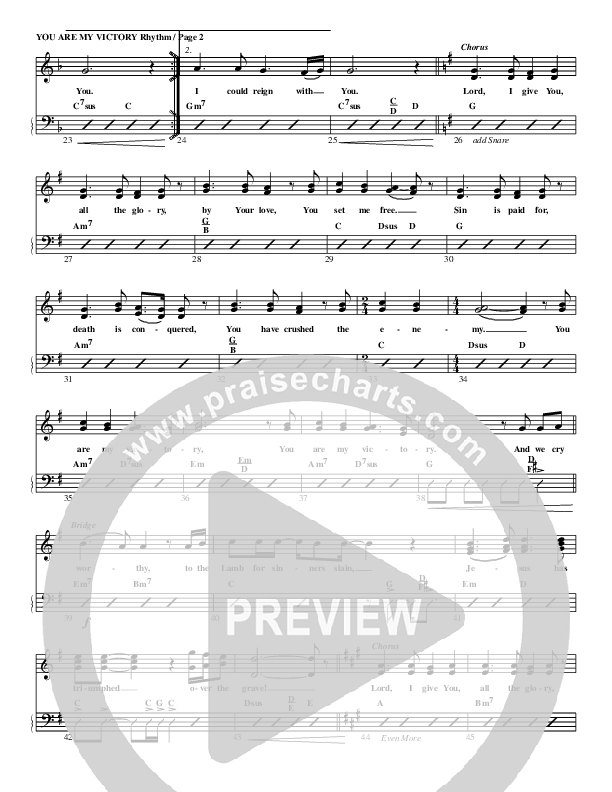 You Are My Victory Lead Sheet (G3 Worship)
