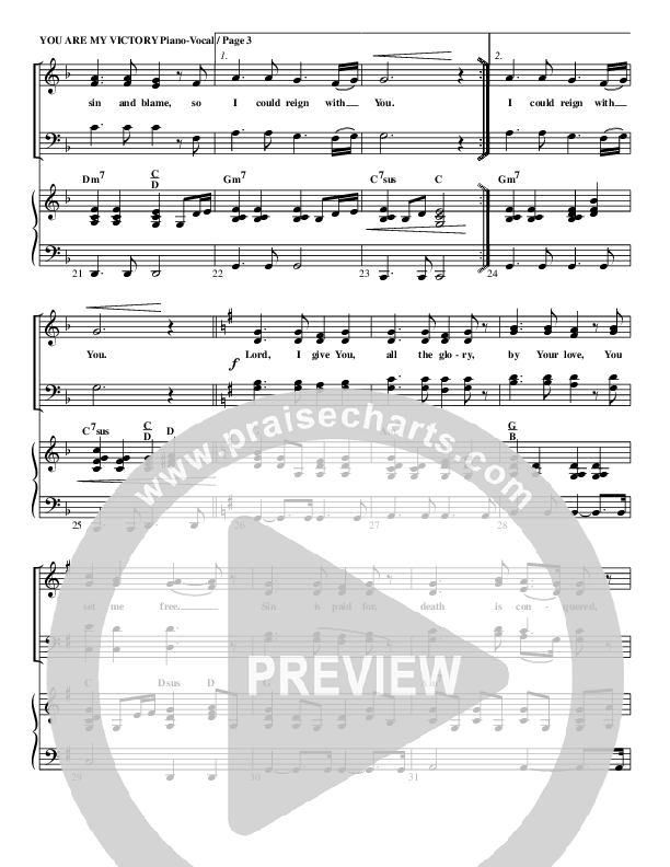 You Are My Victory Lead & Piano (G3 Worship)