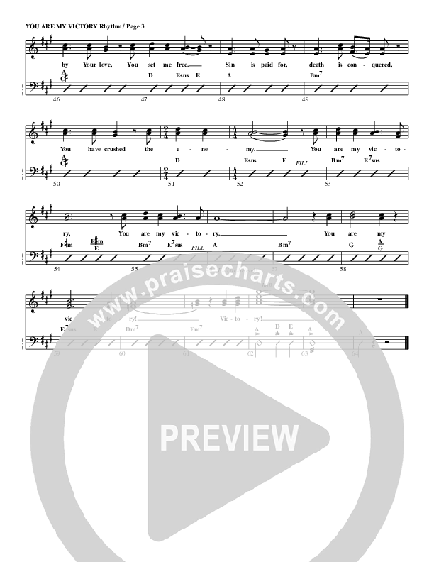 You Are My Victory Rhythm Chart (G3 Worship)