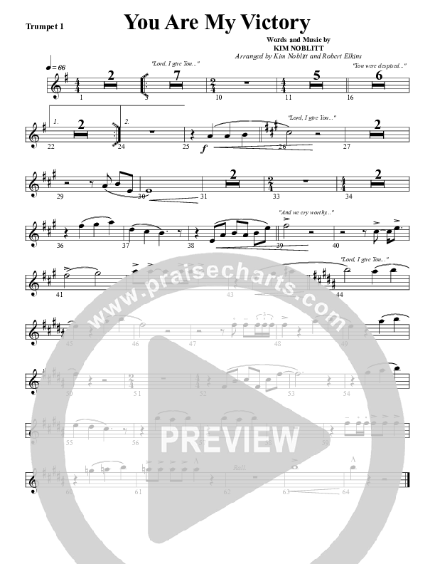 You Are My Victory Trumpet 1 (G3 Worship)