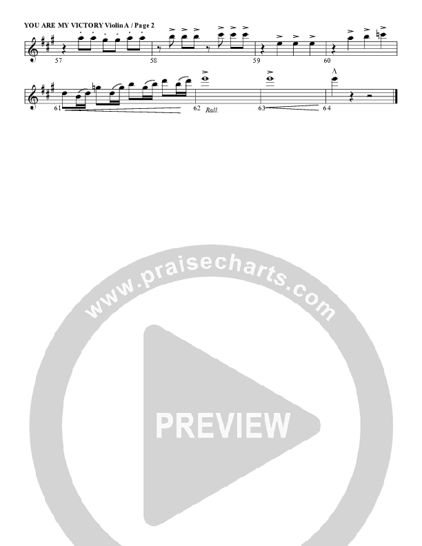 You Are My Victory Violin 1 (G3 Worship)