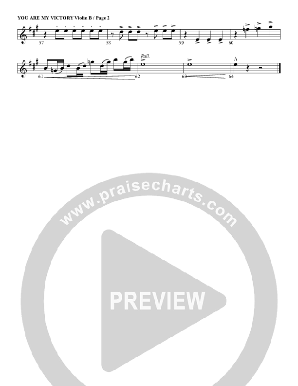 You Are My Victory Violin 2 (G3 Worship)