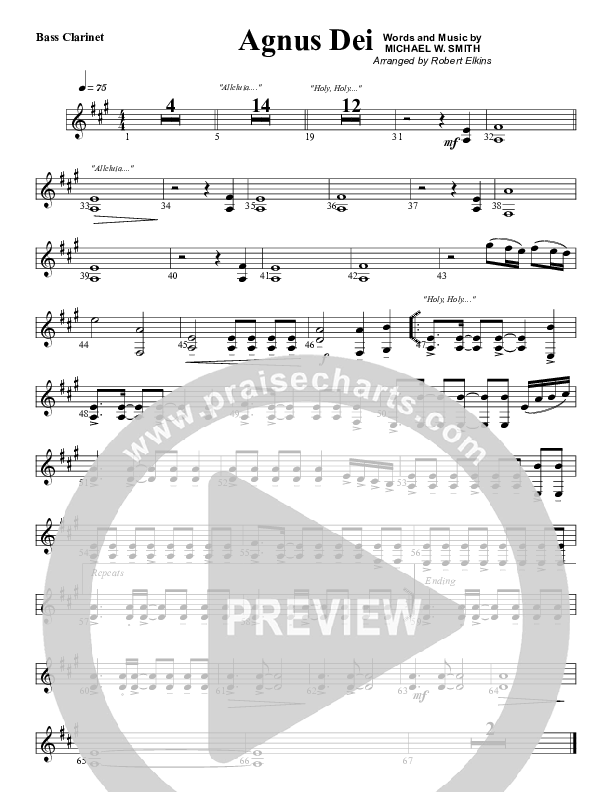 Agnus Dei Bass Clarinet (G3 Worship)