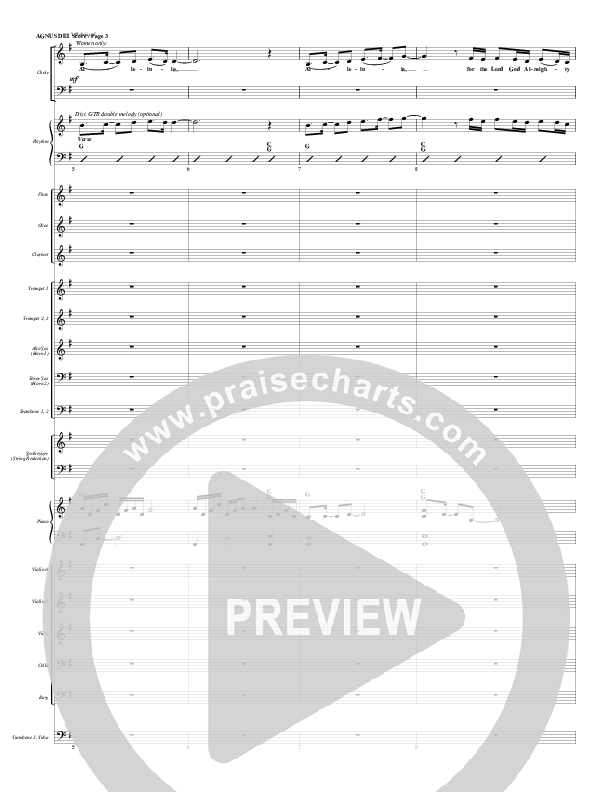 Agnus Dei Conductor's Score (G3 Worship)