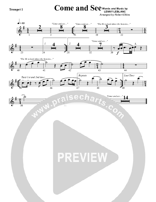 Come And See Trumpet 1 (G3 Worship)