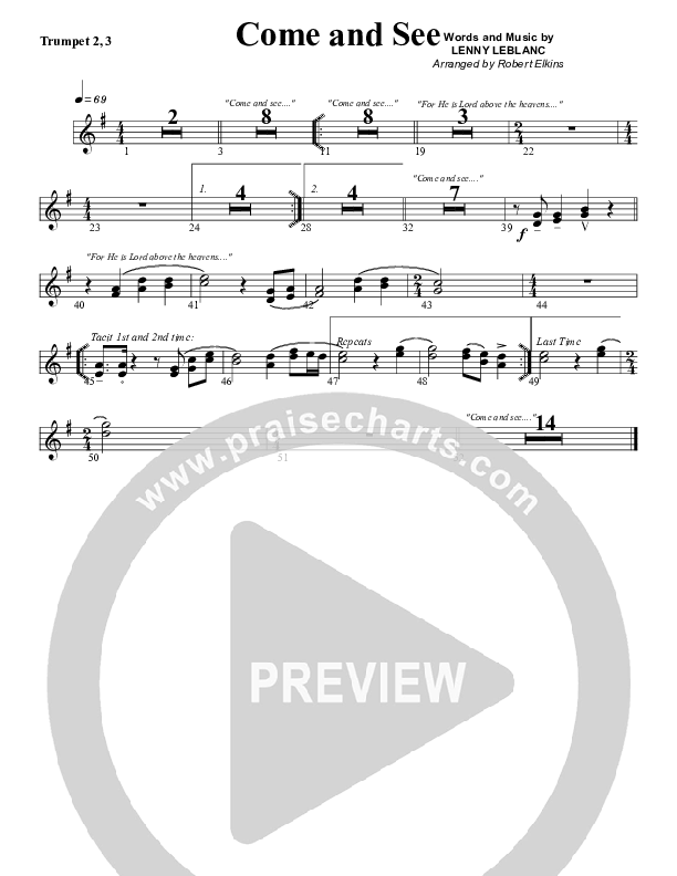 Come And See Trumpet 2/3 (G3 Worship)