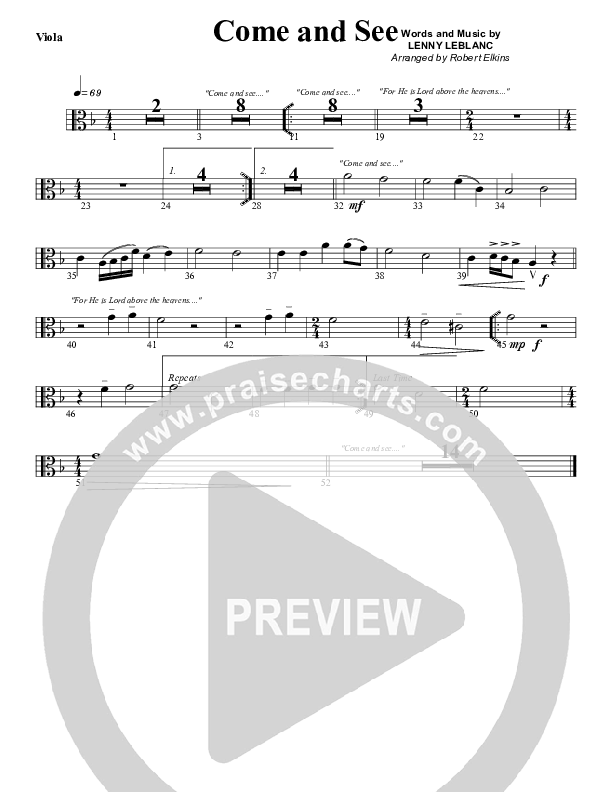 Come And See Viola (G3 Worship)