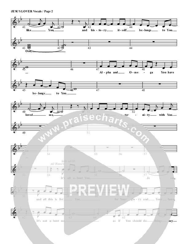 Jesus Lover of My Soul (It's All About You) Lead Sheet (G3 Worship)
