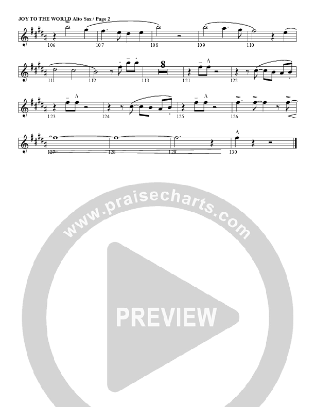 Joy To The World Alto Sax (G3 Worship)