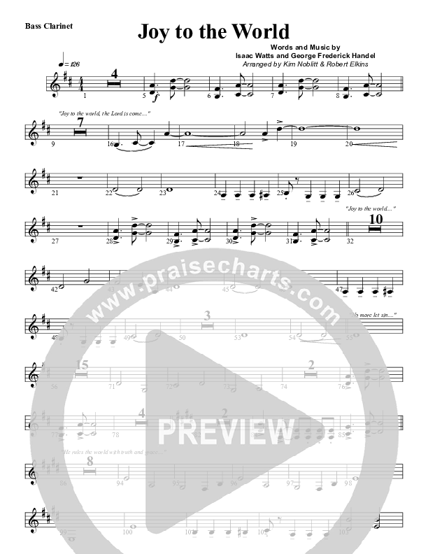 Joy To The World Bass Clarinet (G3 Worship)