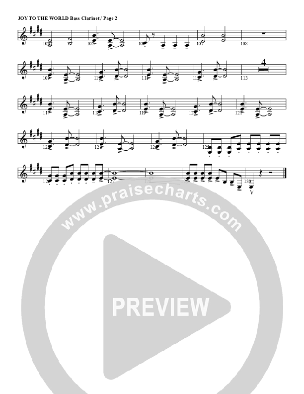 Joy To The World Bass Clarinet (G3 Worship)