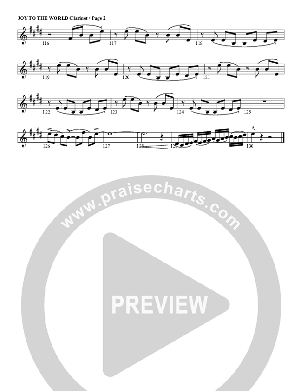 Joy To The World Clarinet (G3 Worship)