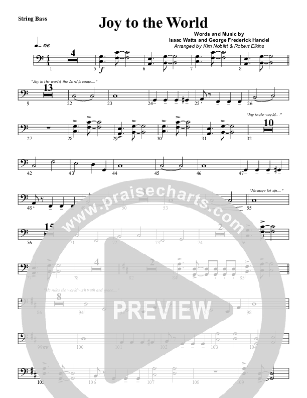 Joy To The World Double Bass (G3 Worship)