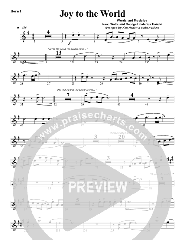 Joy To The World French Horn 1 (G3 Worship)