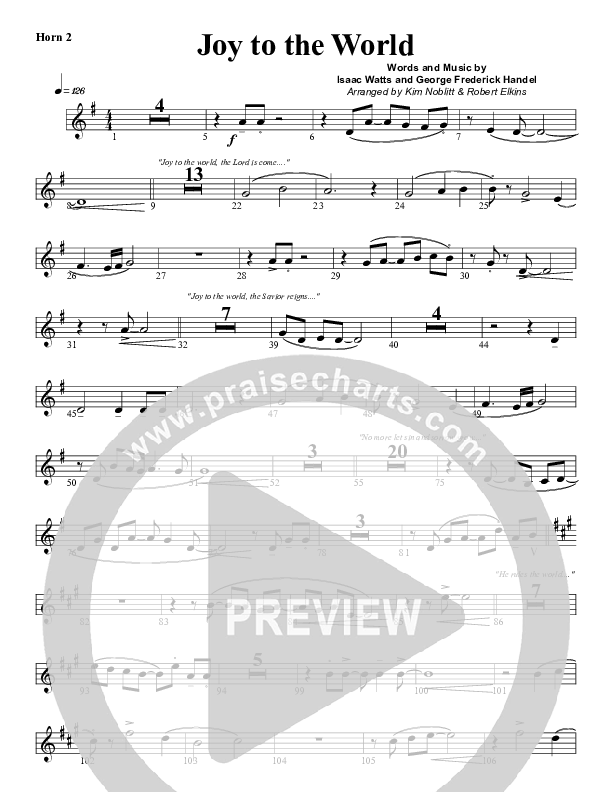 Joy To The World French Horn 2 (G3 Worship)
