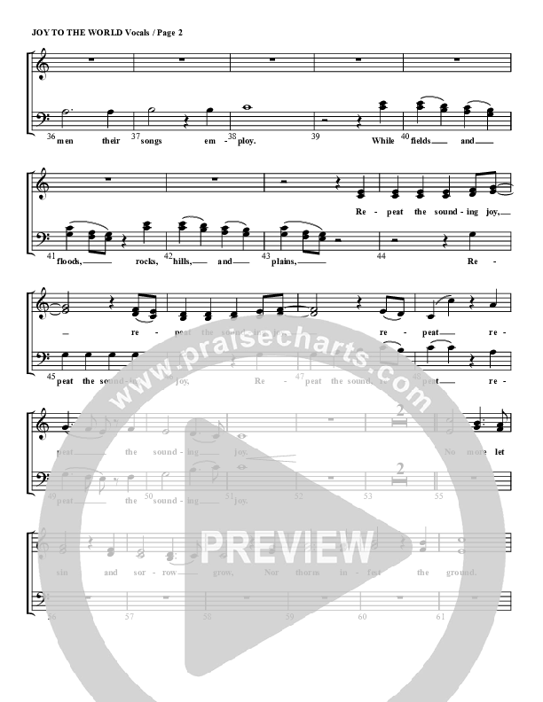 Joy To The World Lead Sheet (G3 Worship)