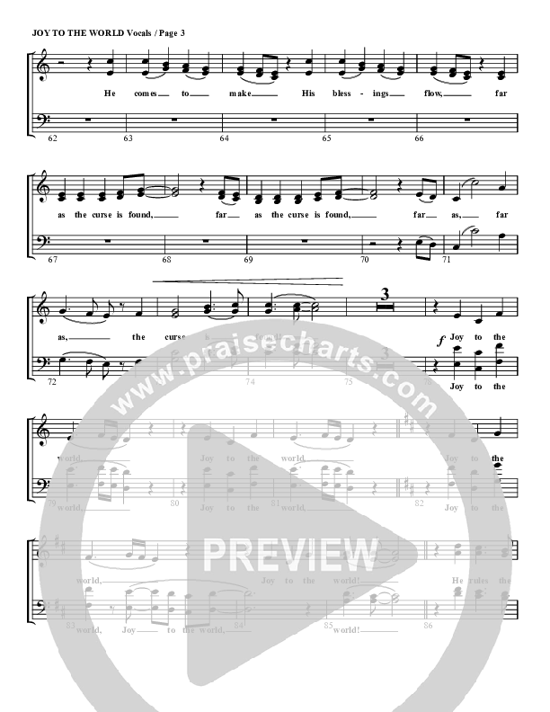 Joy To The World Lead Sheet (G3 Worship)