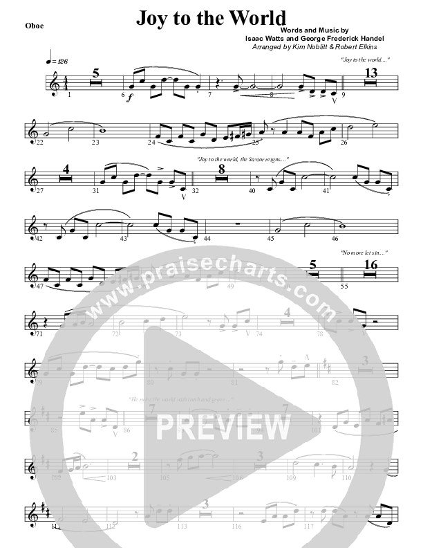 Joy To The World Oboe (G3 Worship)