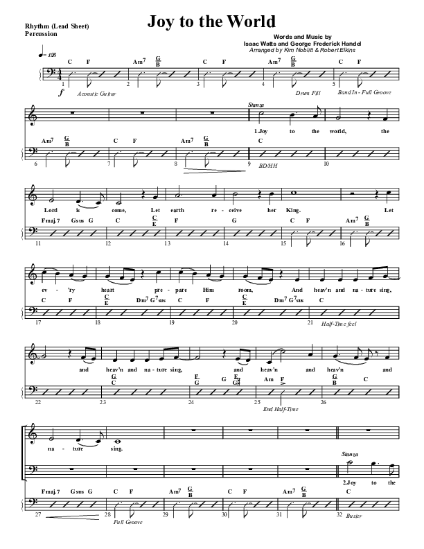 Joy To The World Rhythm/Vocal (G3 Worship)
