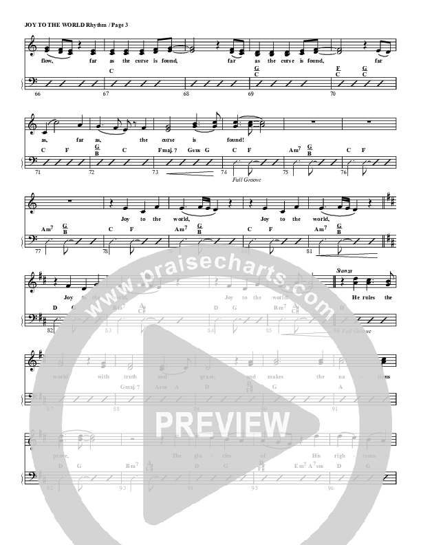 Joy To The World Rhythm/Vocal (G3 Worship)