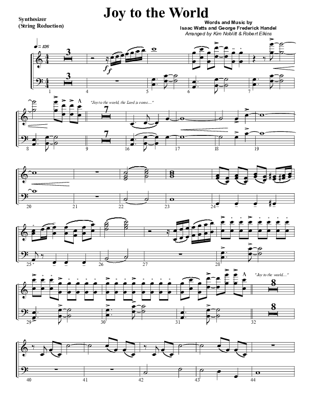 Joy To The World Synth Strings (G3 Worship)