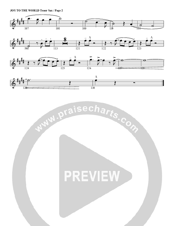 Joy To The World Tenor Sax 2 (G3 Worship)