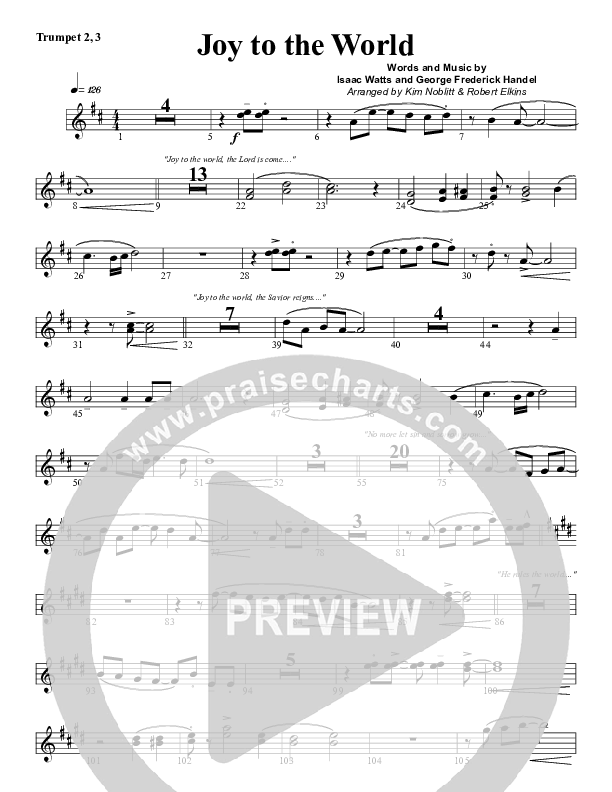 Joy To The World Trumpet 2/3 (G3 Worship)