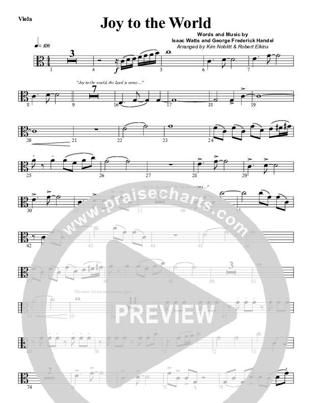 Joy To The World Viola (G3 Worship)