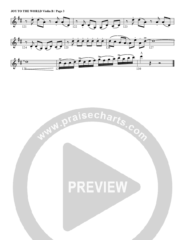 Joy To The World Violin 2 (G3 Worship)