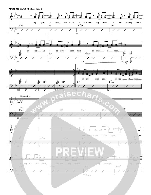 Made Me Glad Lead Sheet (G3 Worship)