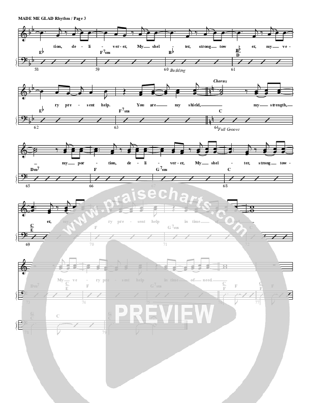 Made Me Glad Lead Sheet (G3 Worship)