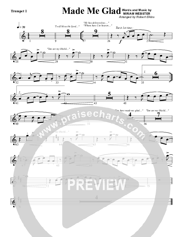 Made Me Glad Trumpet 1 (G3 Worship)