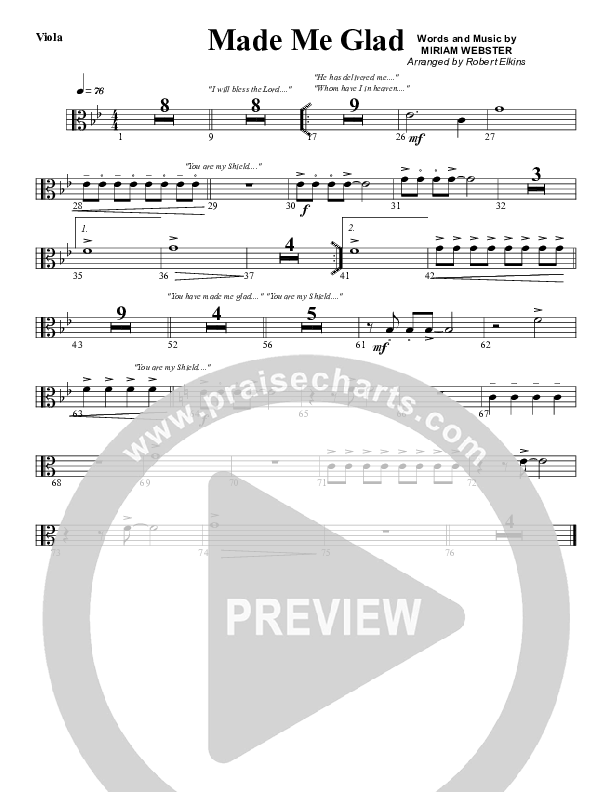 Made Me Glad Viola (G3 Worship)