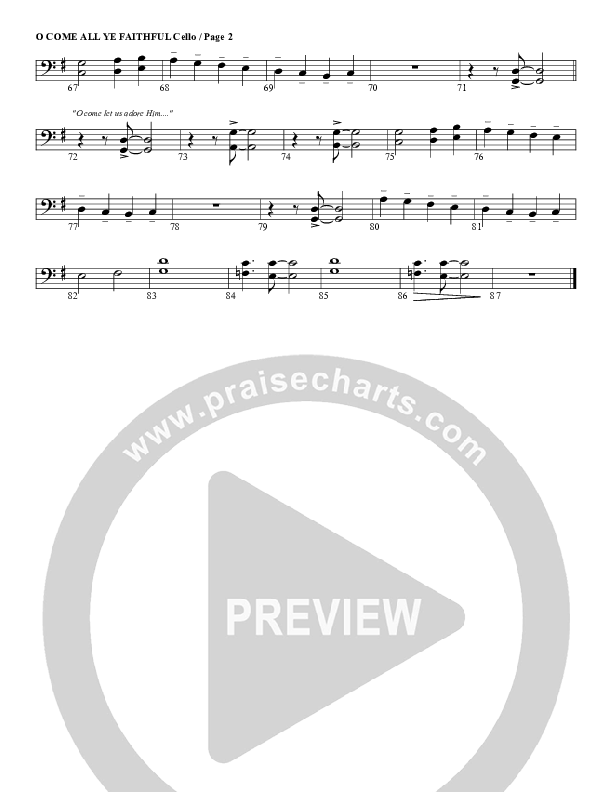 O Come All Ye Faithful Cello (G3 Worship)