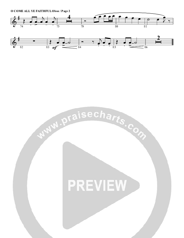 O Come All Ye Faithful Oboe (G3 Worship)