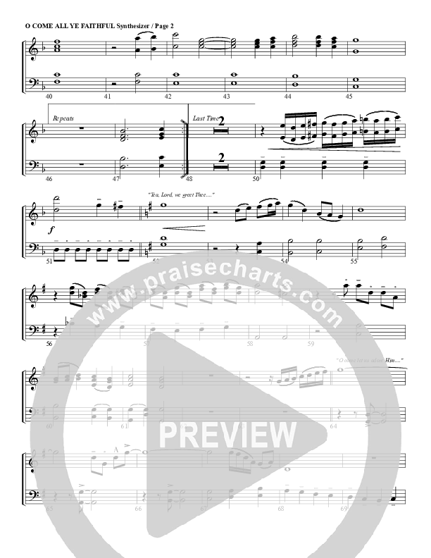 O Come All Ye Faithful Synth Strings (G3 Worship)